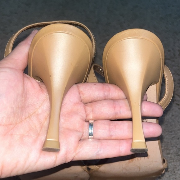 Alohas Straps Chain Square Toe Leather Strappy Sandals Camel 42 / 11-11.5 - Picture 9 of 11